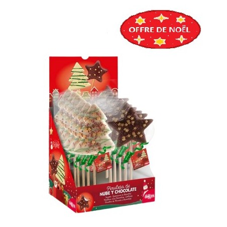 Sucettes Mallow & Chocolat Etoile Arbre noel chocolat