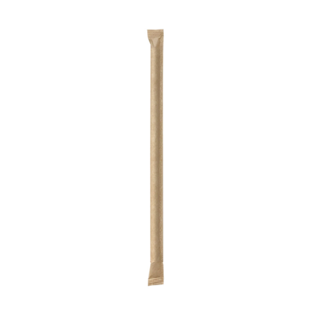 Paille Enveloppées Kraft Naturel