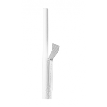 Paille Enveloppées Papier Blanc