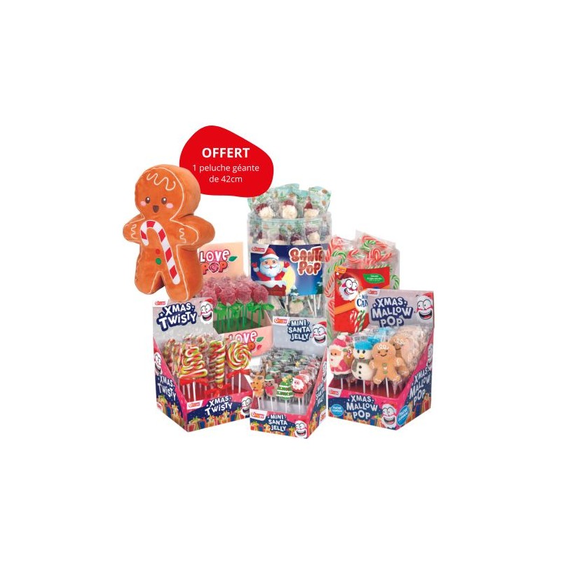 Offre colis de noel 2024 peluche offerte bonbons fizzy