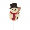 sucettes Lollipops bonhomme de neige Lait 25gr chocolat noel blanc