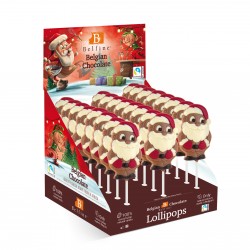 boite Sucettes 35 Gr Lollipops Santa Clauss Bob pere noel chocolat lait