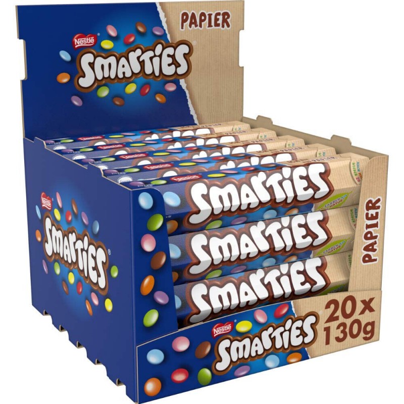 boite de smarties tube géant 130gr par 20