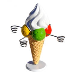décoration glace présentoir porte cone 4 supports à poser sur le comptoir