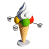 décoration glace présentoir porte cone 4 supports à poser sur le comptoir