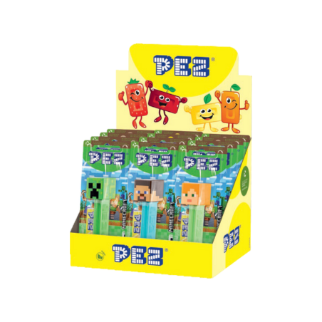 pez boite presentoir display distributeur dextose bonbon minecraft licence