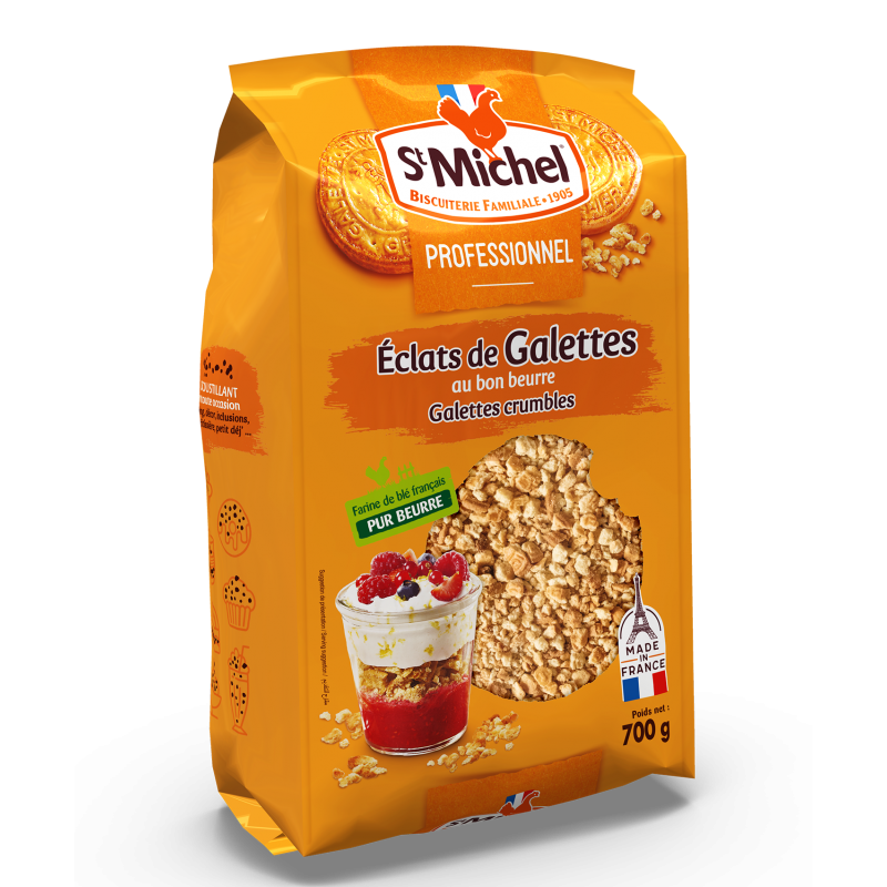 sachet 700gr saint st michel brisure galette pur beurre topping gourmand biscuit pour glace et dessert