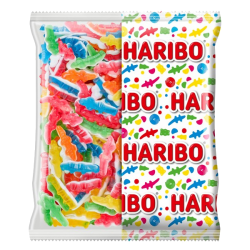 bonbonb gélifié haribo sachet croco lisse coloré en format gros pour les professionnels