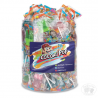 tubo 100 sucettes couleurs coloripop fizzy forme de pinceaux