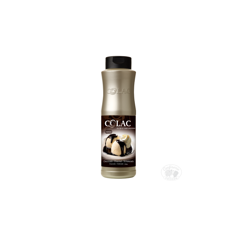 bouteille coulis chocolat 1kg colac topping glace crepe  gaufre