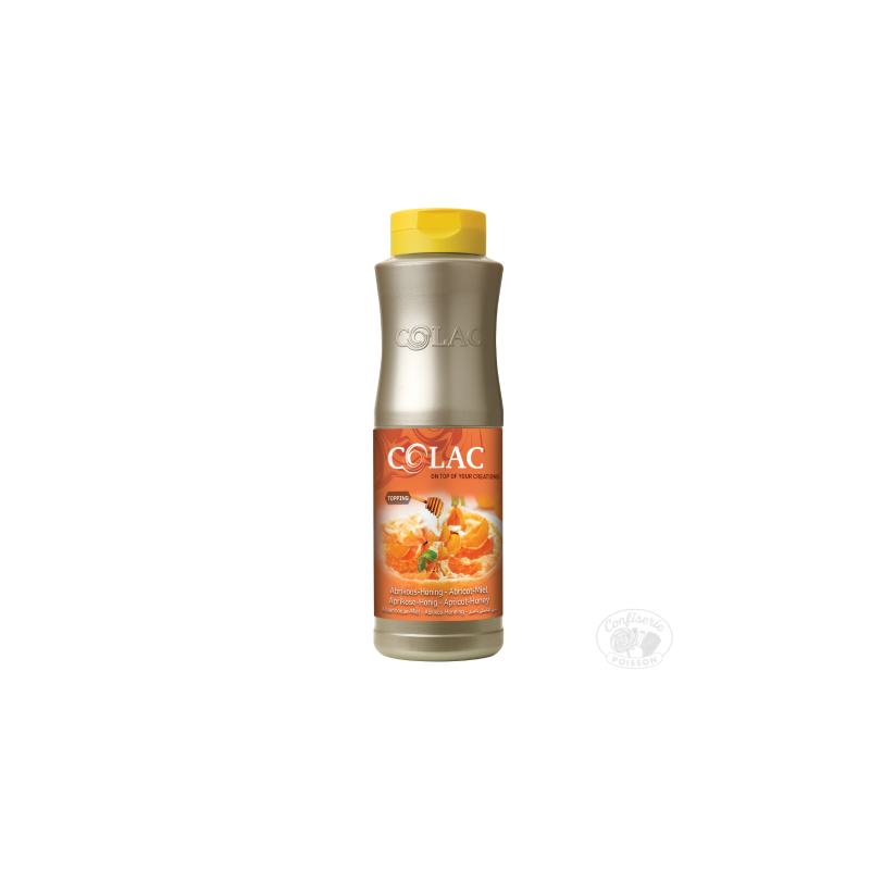 bouteille colac 1kg coulis dessert professionnels topping abricot miel crepe gaufre glace
