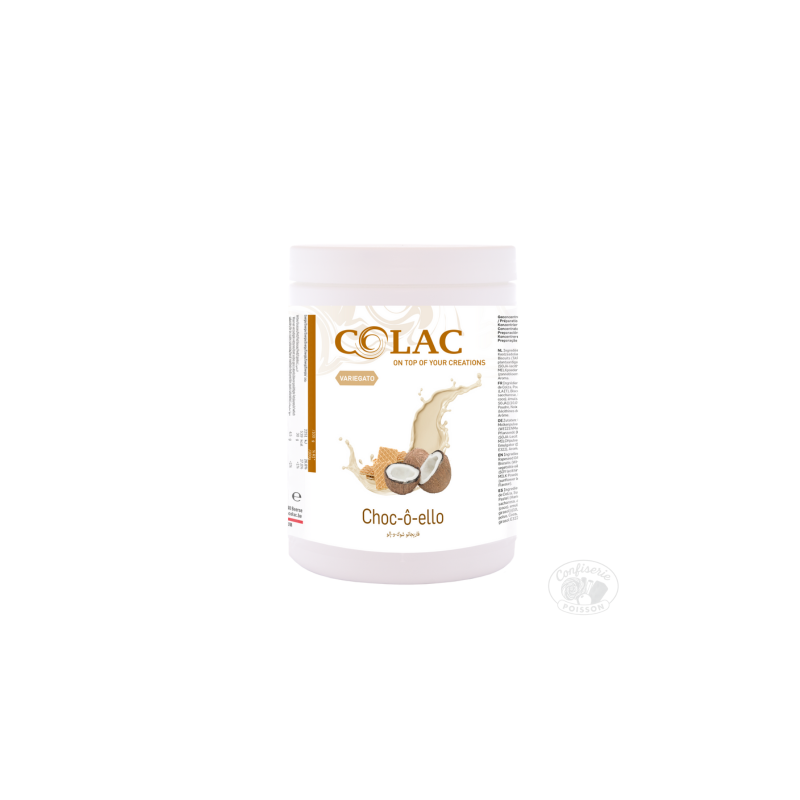 pot variegato préparation pour glace et dessert professionnel au bon gout de coco croquant colac