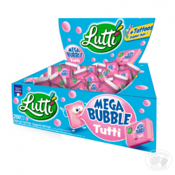 Grossiste Mega Bubble Tutti Lutti – Boîte de 200 Chewing-Gums Sans Gélatine