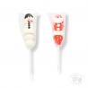 sucettes guimauve sur presentoir 20 unités pere noel et bonhomme de neige