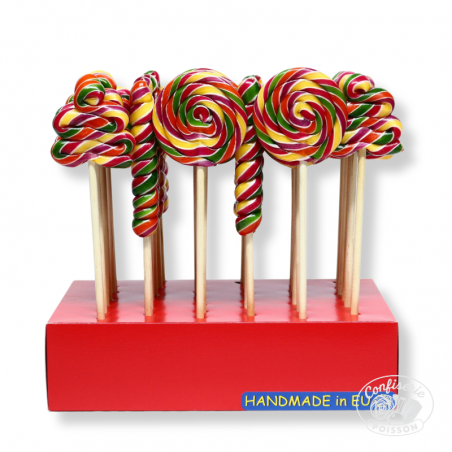 presentoir sucette rouge lolly tutti couleurs artesan sucre cuit noel 40g presentoir sucette rouge lolly tutti couleurs artesan sucre cuit noel 40g