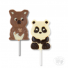 presentoir sucettes Lollipops koala panda chocolat Lait 25g noel