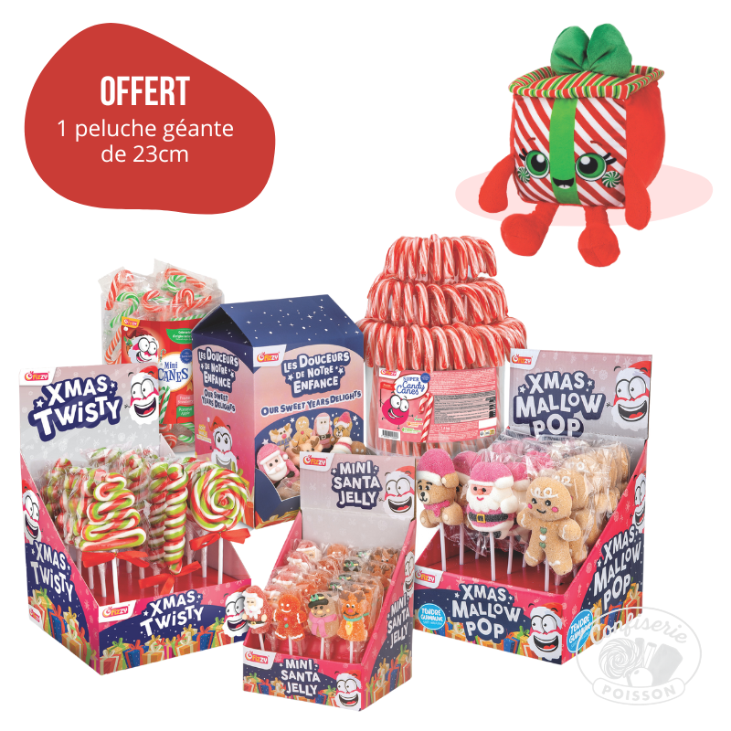 Offre colis de noel 2025 peluche offerte bonbons fizzy
