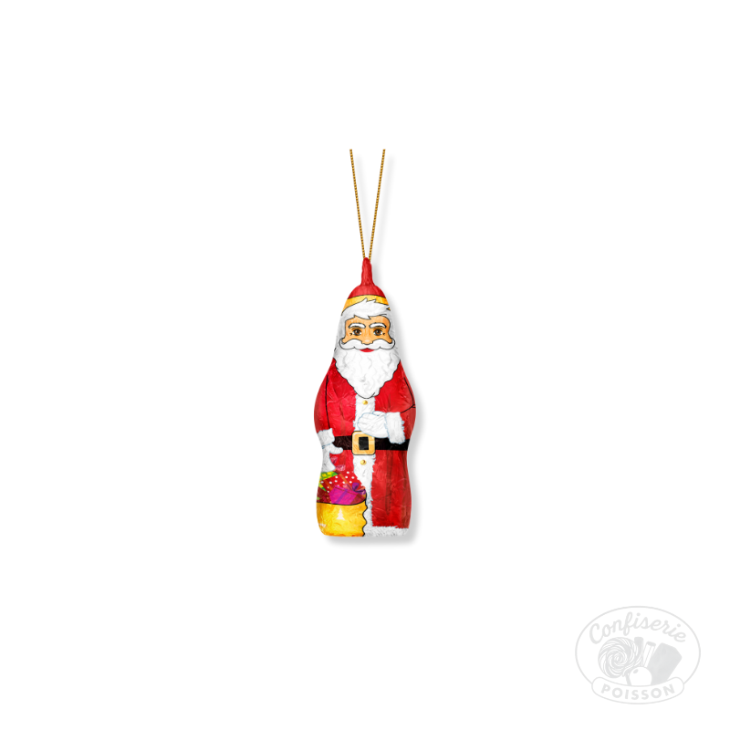 Père Noël Chocolat 12g emballé individuellement en alu coloré décoration noel