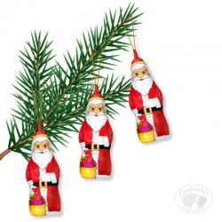 Père Noël Chocolat 12Gr emballé individuellement en alu coloré décoration noel