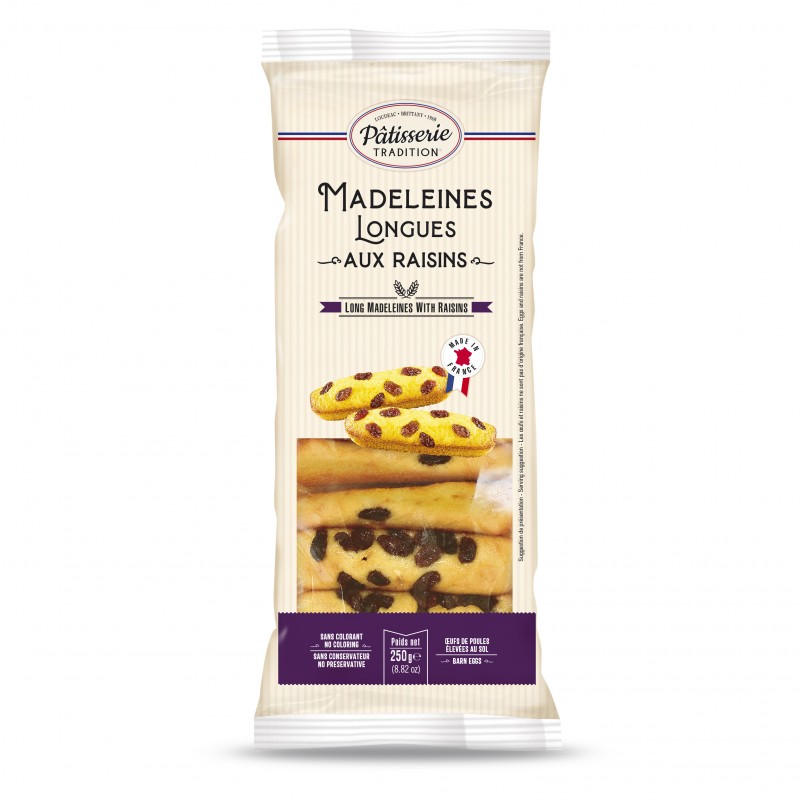 Madeleine Longue Raisin 250g