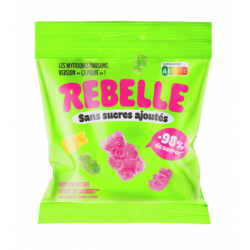 Bonbons Ours Acide Sans Sucres Ajoutés REBELLE 50g x12