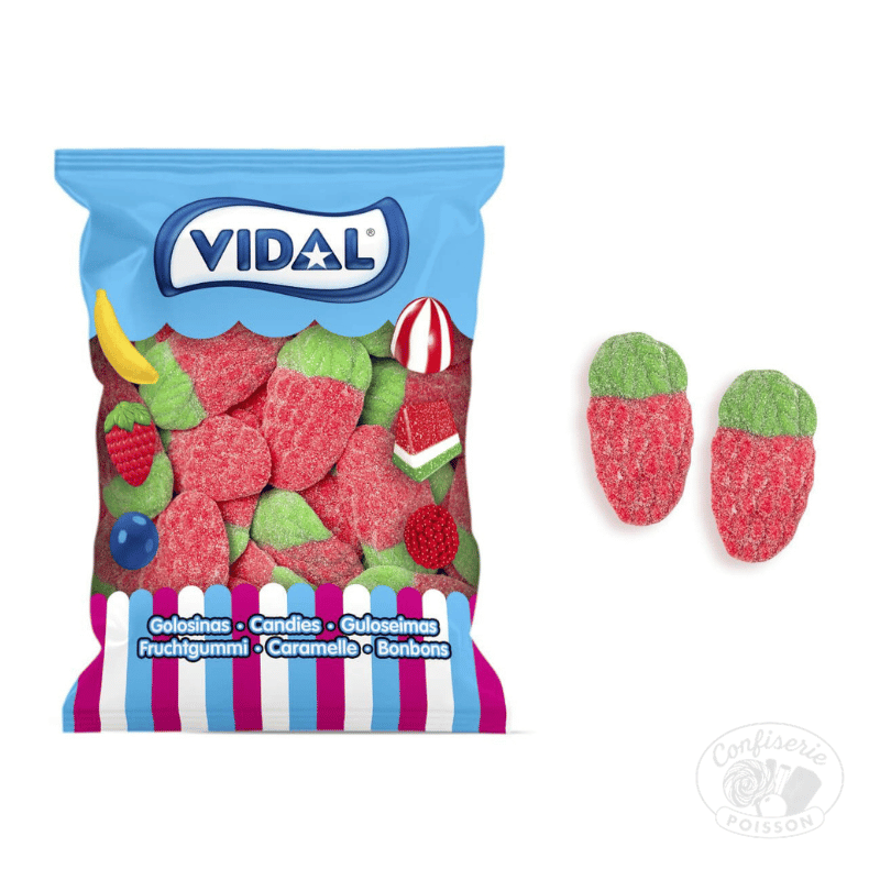 Fraise Sucrée XL Vidal – Bonbon gélifié 35 g