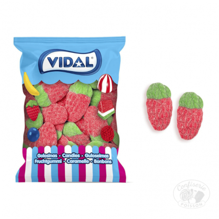 Fraise Sucrée XL Vidal – Bonbon gélifié 35 g