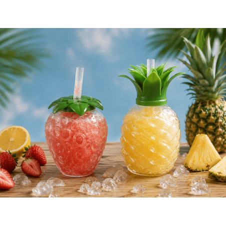 illustration de groudes en forme de fraise et ananas pour granite