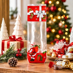 Sac Confiserie Noël XMas Gift – 140 × 305 mm (Taille 46) paquet de 100